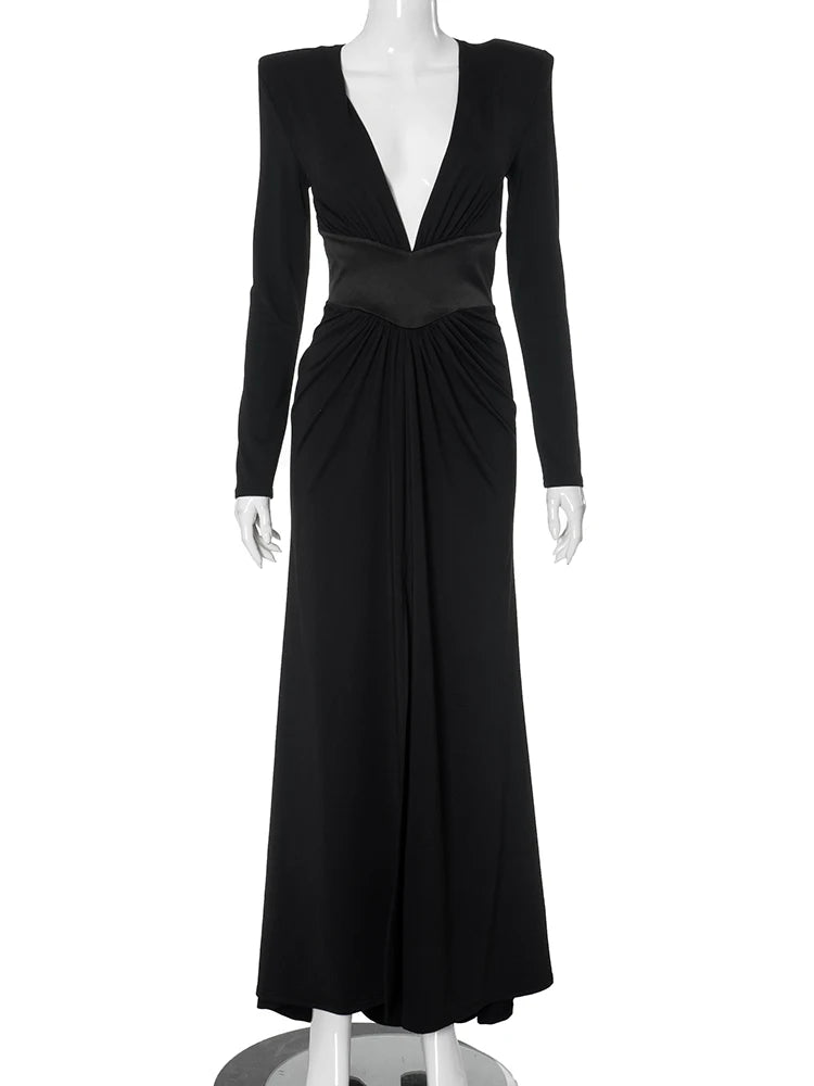 Elegant Women Dress v -Neck
