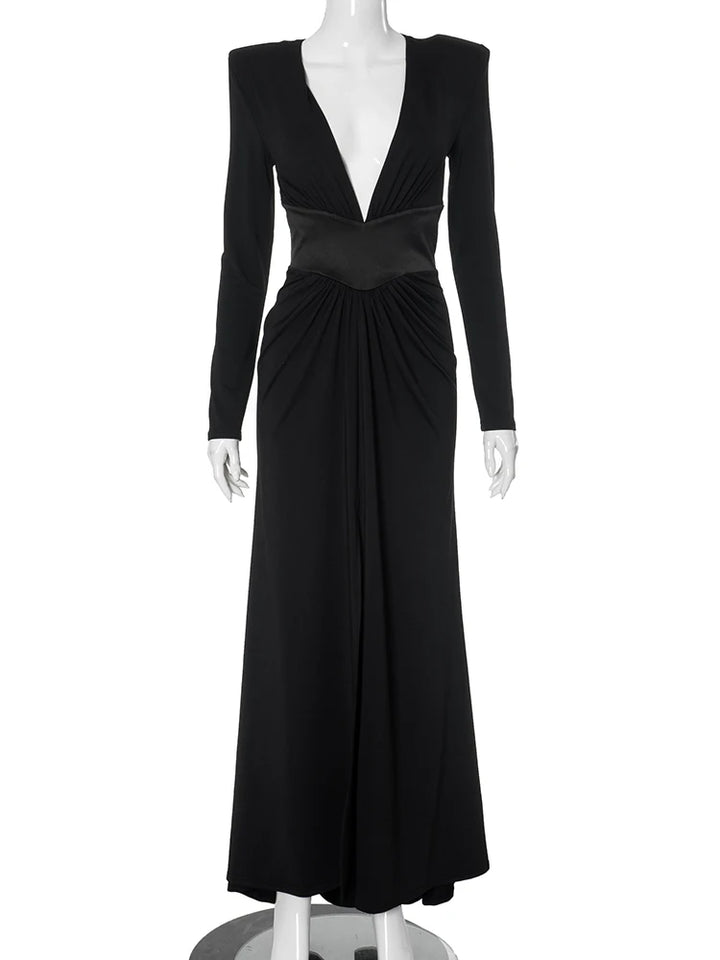 Elegant Women Dress v -Neck