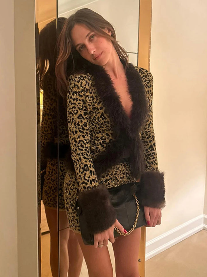 Wild Leopard Print twoPiece Set
