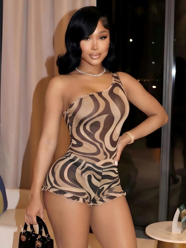 Sexy two Piece Set Wavy Pattern