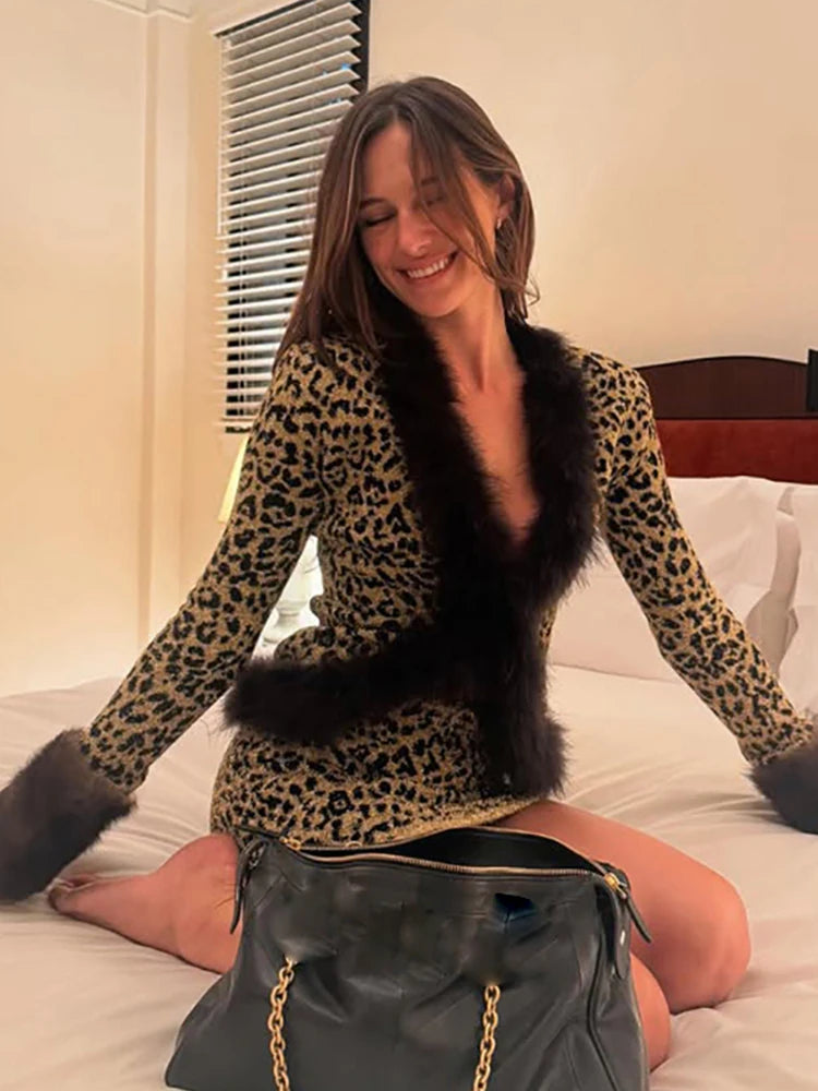 Wild Leopard Print twoPiece Set