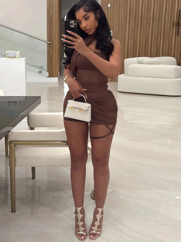 Backless Trend See Through Sexy Dress
