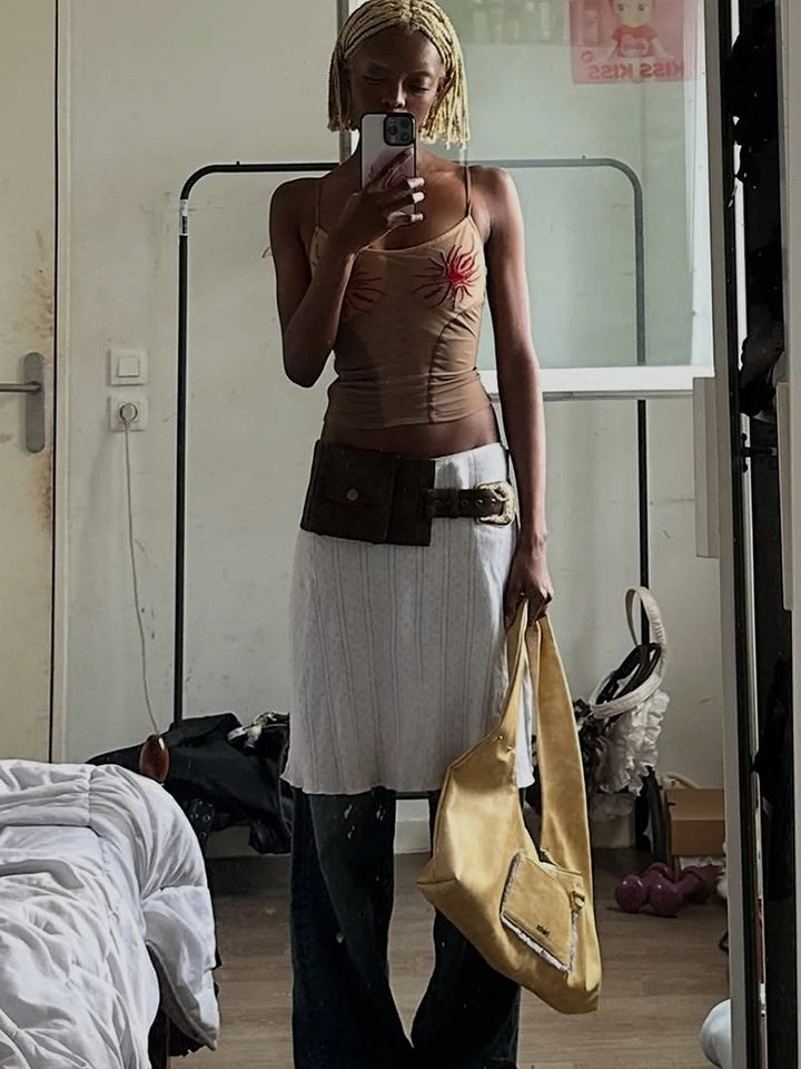 See through  Camisole Sun Print